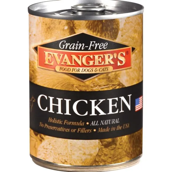 12/12.5oz Evanger's Grain-Free Chicken For Dogs & Cats - Health/First Aid